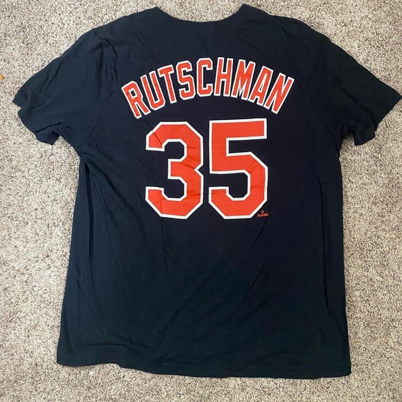 Men's Baltimore Orioles Adley Rutschman Nike Black Fuse Name & Number T-Shirt - Picture 5 of 6